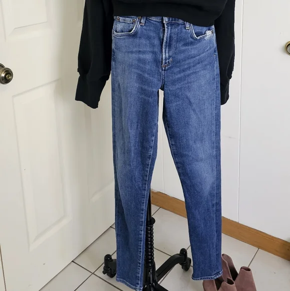 Agolde Jeans Women Size 25 Blue Sophie Style Slim Leg Mid Wash Denim - Picture 3 of 14